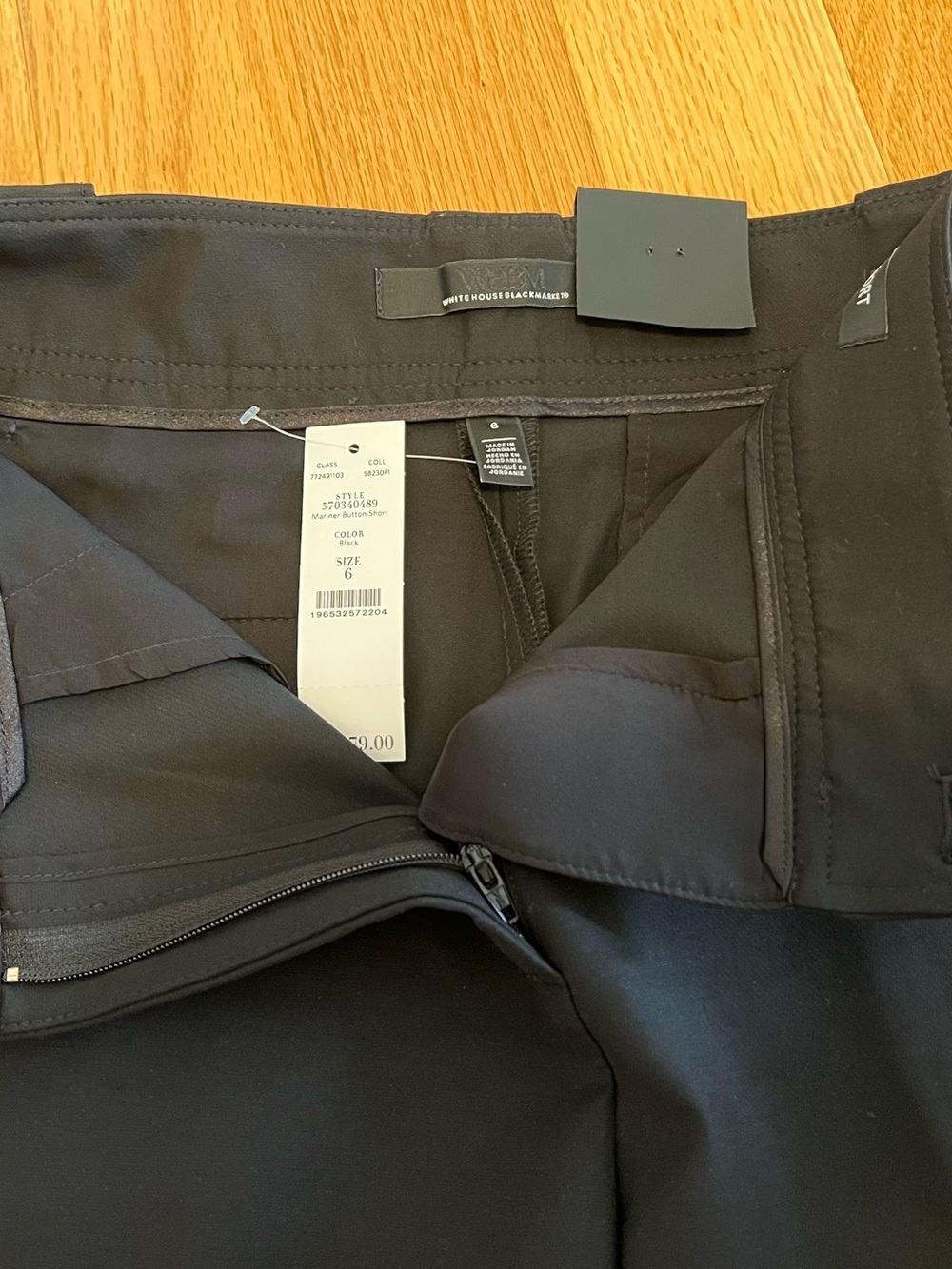 White House Black Market Black Shorts with Gold Button Accents - Picture 6 of 9